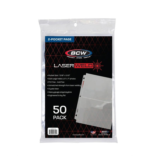 BCW LaserWeld® 4-Pocket Photo Page(50 CT. Pack)