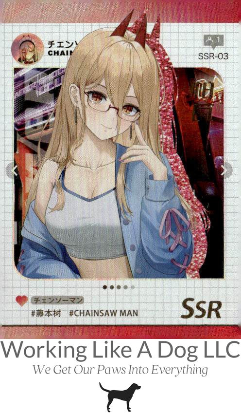 Chainsaw Man trading card #SSR-03 Power